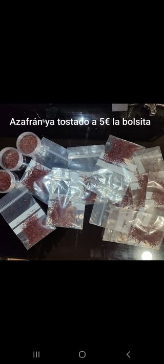 Azafrán tostado 5€ la bolsita