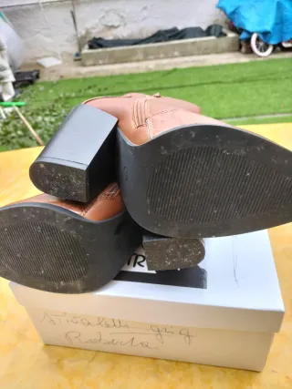 Stivaletti donna pelle pitonata marrone 38, t.10