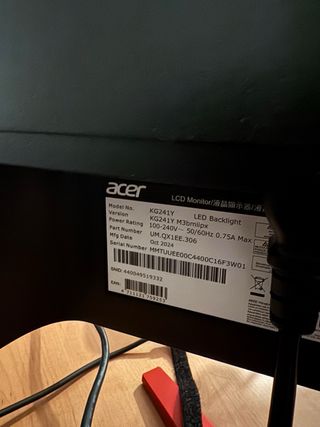 Monitor Acer NITRO KG1 23.8'' 180Hz