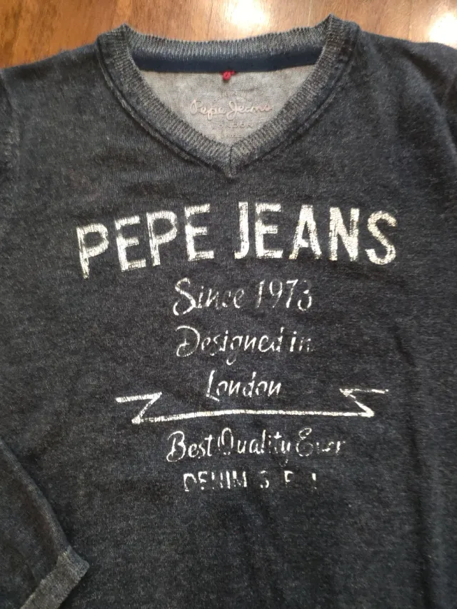 Jersey Pepe Jeans Azul Talla10,fino de vestir