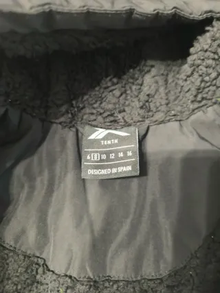 Abrigo niña negro y blanco talla 8