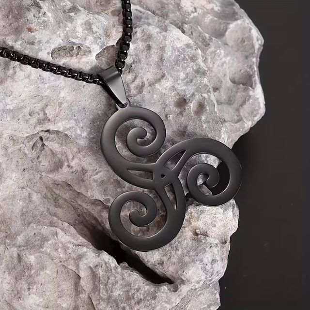 Colgante Triskel Acero Inoxidable Negro