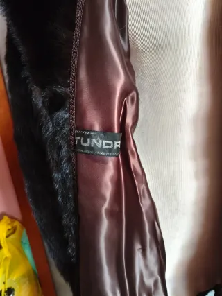 Abrigo Vintage pelo natural Exclusivo Negro/Marrón