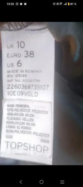 Minivestido Topshop T-38