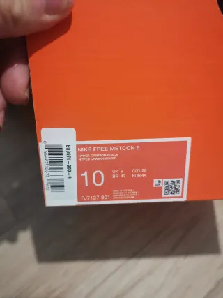 Nike Free Metcon 6 Naranja y Negro