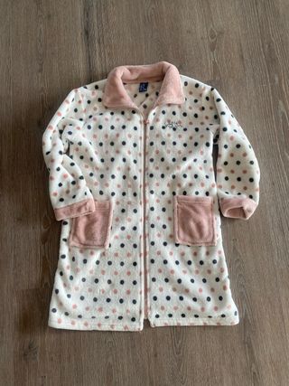 Bata infantil lunares rosa y azul