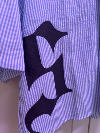 Camisa Rayas Azul y Blanca Talla M