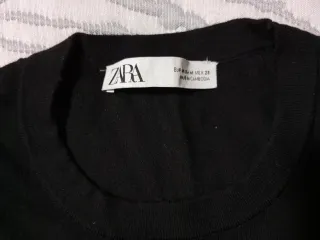 Jersey Zara negro botones manga