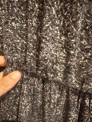 Vestido largo estampado gris talla XS