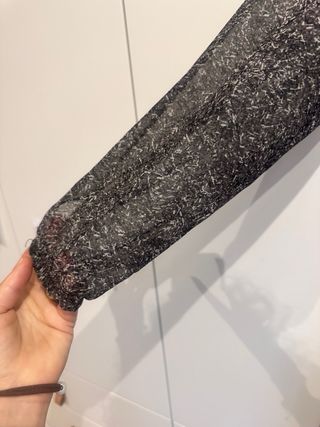 Vestido largo estampado gris talla XS