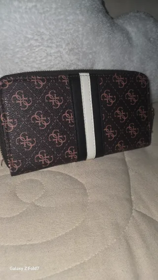 Cartera Monedero Guess Marrón y Negro