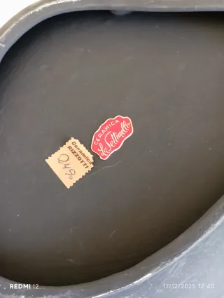 Piatto vintage ceramica decorato modernariato casa