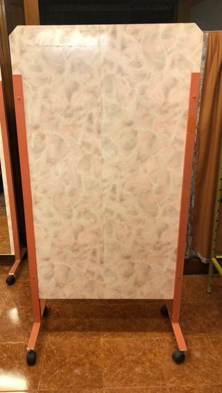 3 Biombos separadores con ruedas y espejo