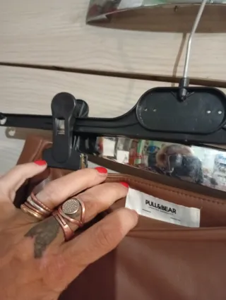 Gonna in ecopelle marrone