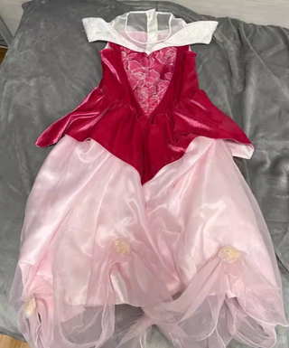 Vestido Princesa Aurora Rosa y Rojo