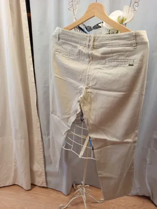 Pantalón Mango Beige Verano