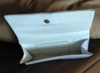 Elegante Cartera de Fiesta Morado y Plateado