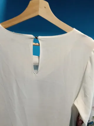 Blusa Festa floral beige y verde