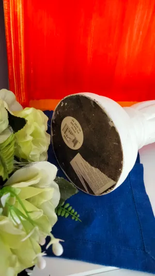 Coppia Portacandele Bianchi Legno