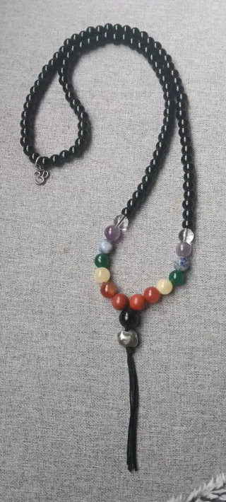 Mala de Onyx y Piedras Chakras