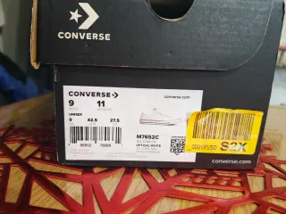 Zapatillas Converse Blancas Unisex Talla 42.5 Nue