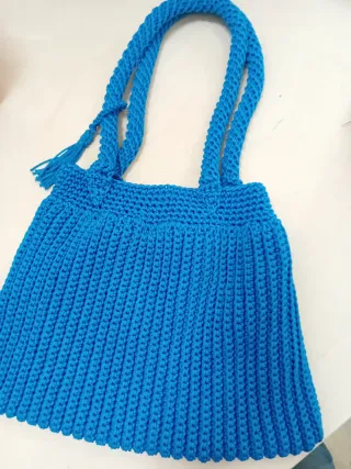 Borsa blu fatta a mano