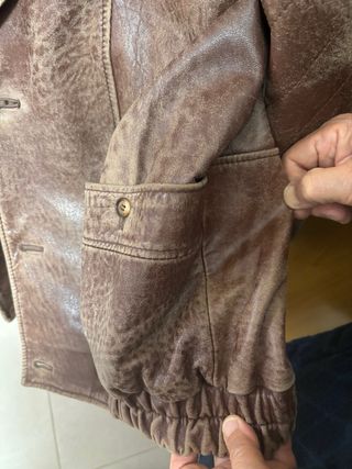 Giaccone uomo vera pelle marrone