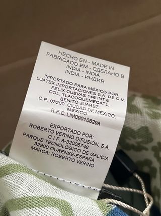 Fular Roberto Verino Nuevo Verde y Azul