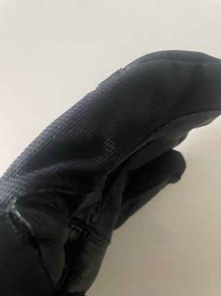 Guantes Descente Esquí Negro y Logo Dorado