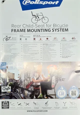 Seggiolino bici per bambini Polisport Nero/Rosso