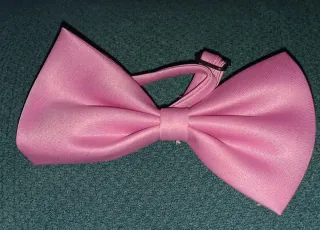 Pajarita rosa satinada