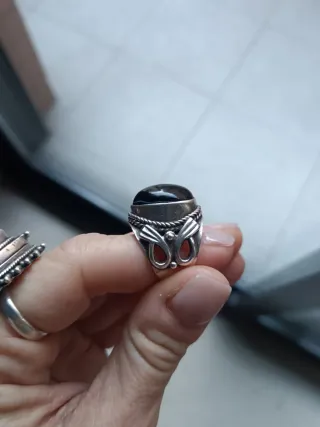 Anillos de plata ónice