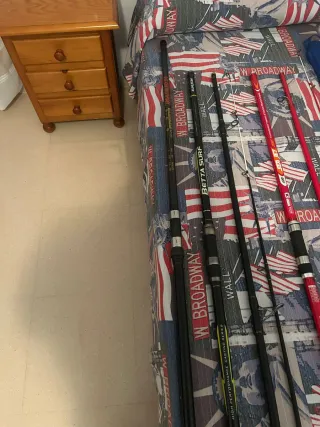 Pareja de cañas de pescar