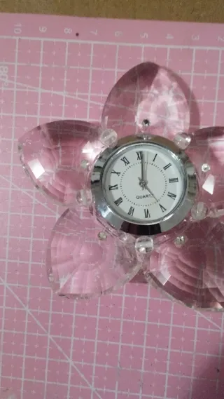 Orologio fiore cristallo