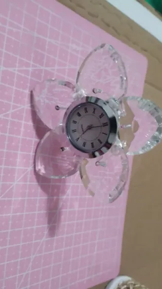 Orologio fiore cristallo