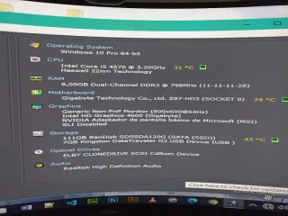 PC i5 / 8GB RAM / SSD / MSI GTX 1050