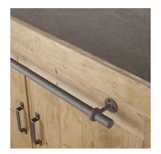 Isla de cocina madera y piedra