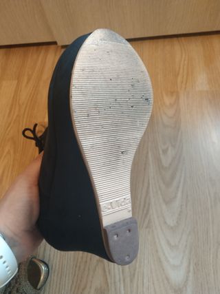 Zapatos cuña ante azul marino T37-38