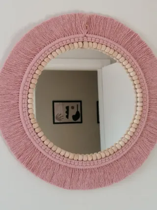 Espejo 57cms Macramé