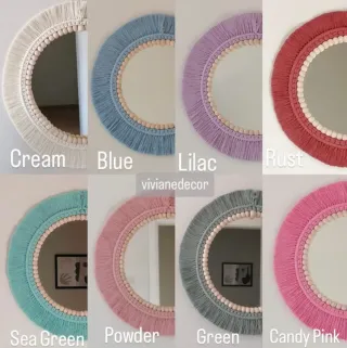 Espejo 57cms Macramé