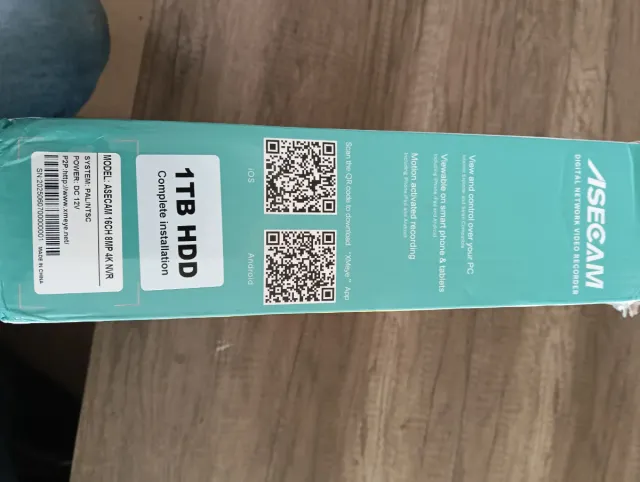 ASECAM NVR 8MP 4K Grabadora Cámara Vigilancia