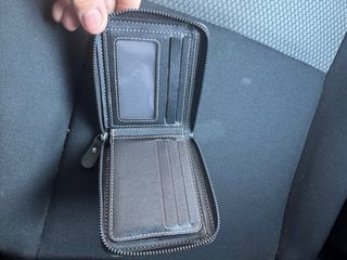 Portafoglio Uomo Carrken Grigio Con Cerniera