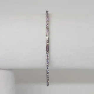 Pulsera Oro Blanco Cuarzos Lilas