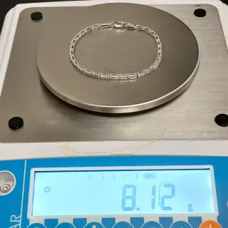 Pulsera Oro Blanco Cuarzos Lilas