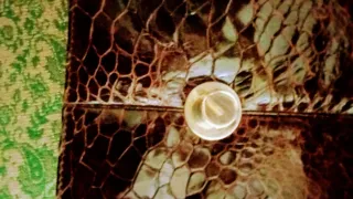 Bolso de mano piel marrón y plateado, vintage