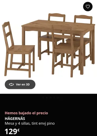 Sedia in legno blu Ikea