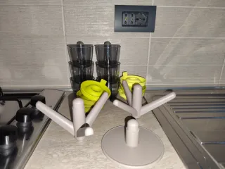 Porta spezie grigio e giallo