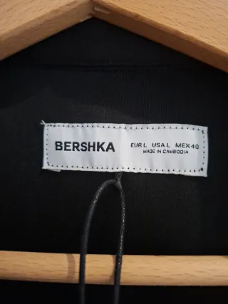 Camisa Negra Bershka Oversize Nueva