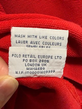 Polo Ralph Lauren Manga Larga Rojo Talla L