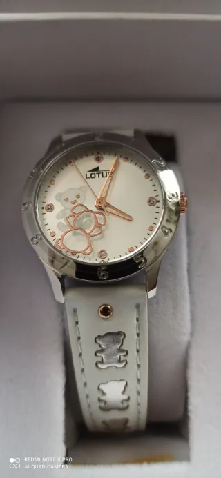 Reloj Lotus niña blanco y rosa
